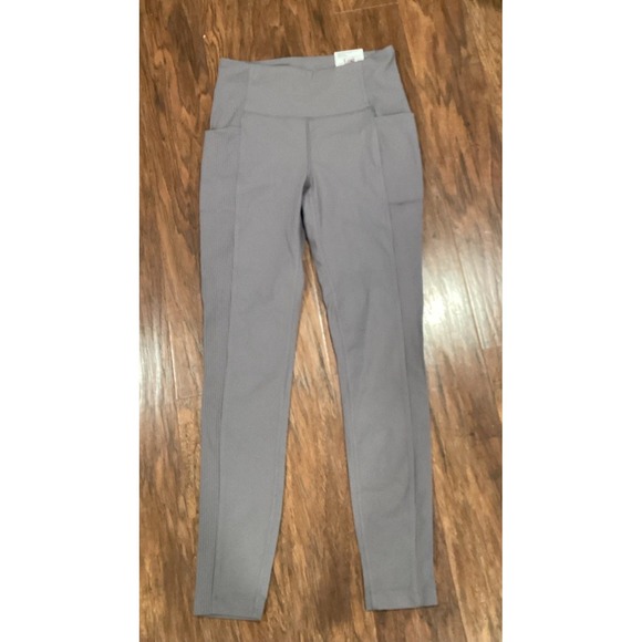 Mondetta Pants - Mondetta Women's Ribbed High Rise Pants Straight Leg in Light  Lilac Size S